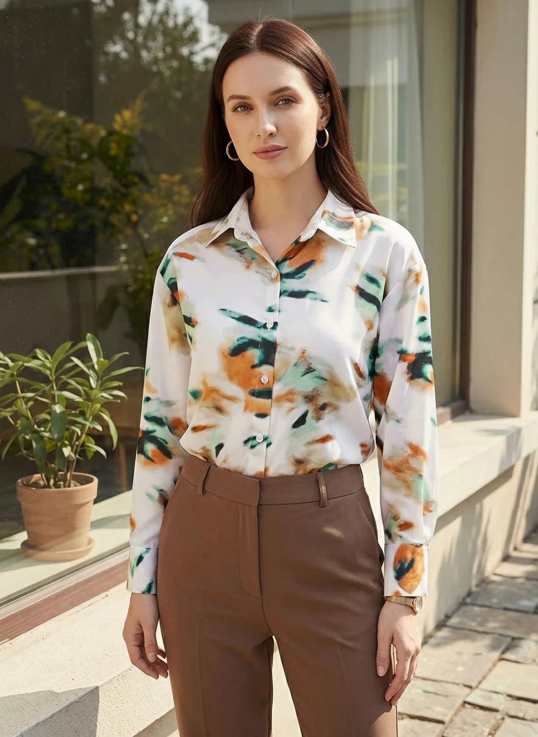 Smocked Cuff Shirt